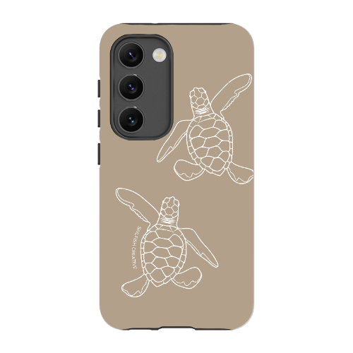 Samsung Tough Case - Turtle Hatchlings Outline Natural