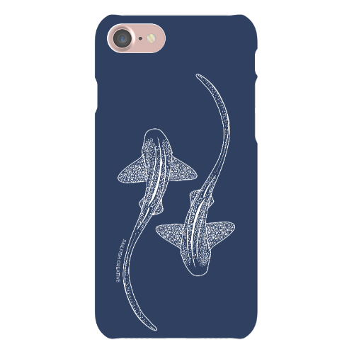 iPhone Snap Phone Case - Leopard Sharks Outline Navy - Sailfish Creative