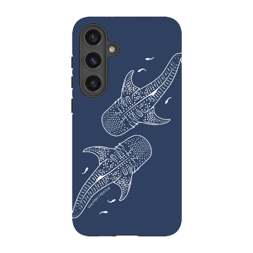 Samsung Tough Case - Whale Sharks Outline Navy - Sailfish Creative