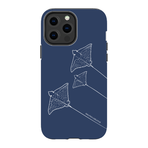 iPhone Tough Phone Case - Eagle Ray Outline Navy - Sailfish Creative
