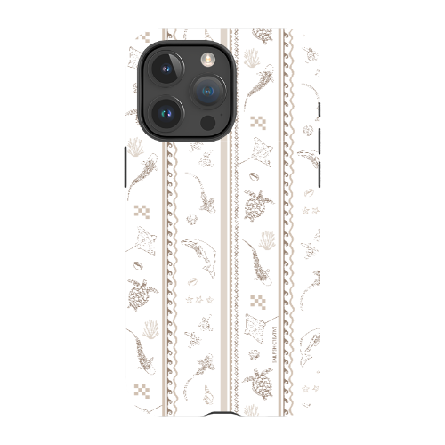 iPhone Tough Phone Case - Candy Stripes Beige