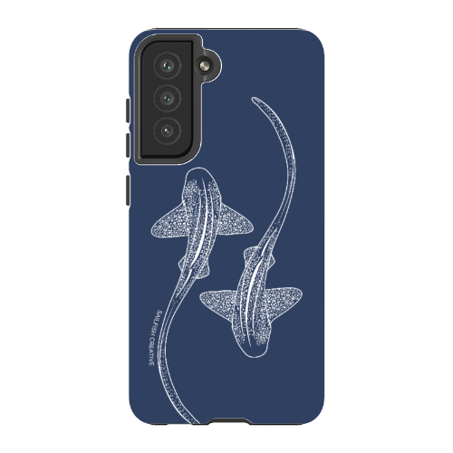 Samsung Tough Case - Leopard Sharks Outline Navy - Sailfish Creative