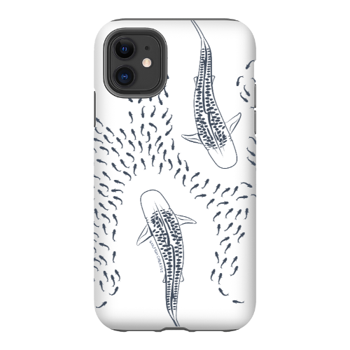 iPhone Tough Phone Case - Tiger Sharks Outline - Sailfish Creative