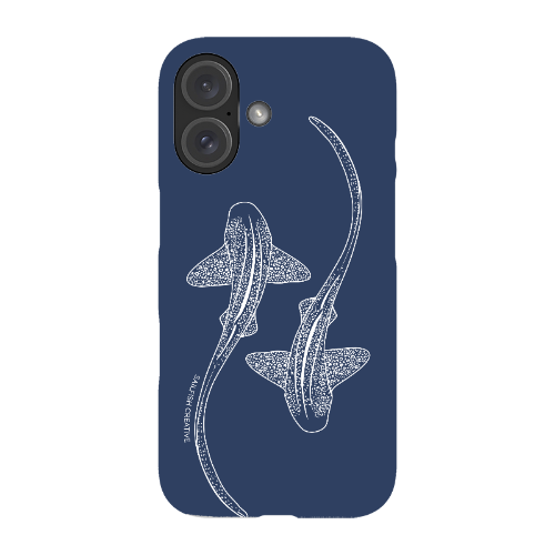 iPhone Snap Phone Case - Leopard Sharks Outline Navy - Sailfish Creative