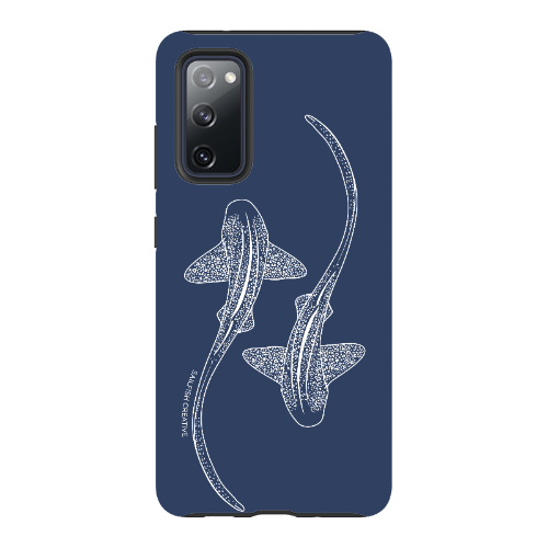 Samsung Tough Case - Leopard Sharks Outline Navy - Sailfish Creative