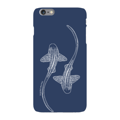 iPhone Snap Phone Case - Leopard Sharks Outline Navy