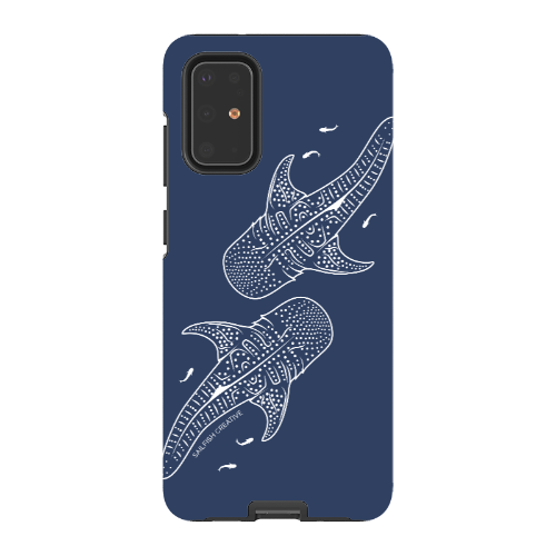 Samsung Tough Case - Whale Sharks Outline Navy - Sailfish Creative