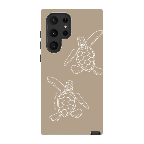 Samsung Tough Case - Turtle Hatchlings Outline Natural