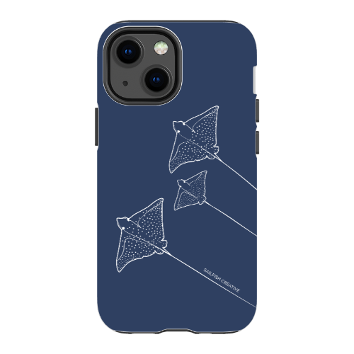 iPhone Tough Phone Case - Eagle Ray Outline Navy - Sailfish Creative