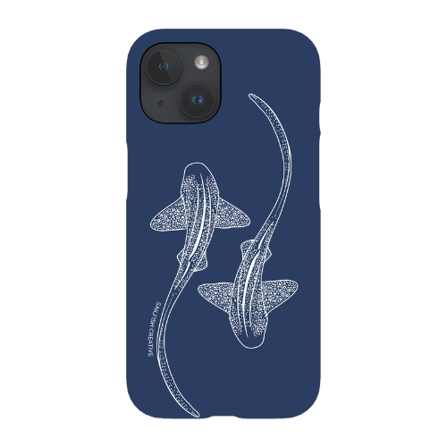 iPhone Snap Phone Case - Leopard Sharks Outline Navy - Sailfish Creative