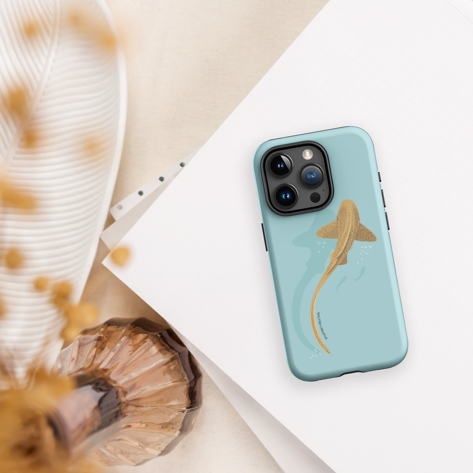 iPhone Tough Phone Case - Leopard Shark - Sailfish Creative