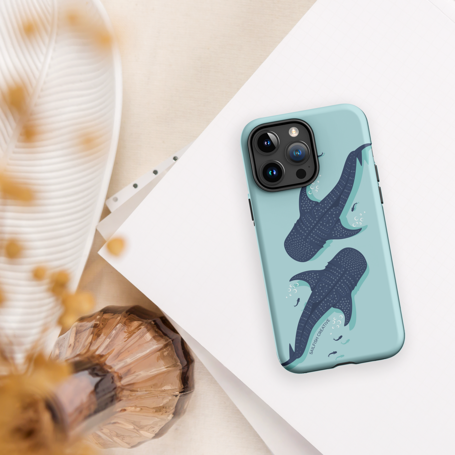 iPhone Tough Phone Case - Whale Sharks - Sailfish Creative
