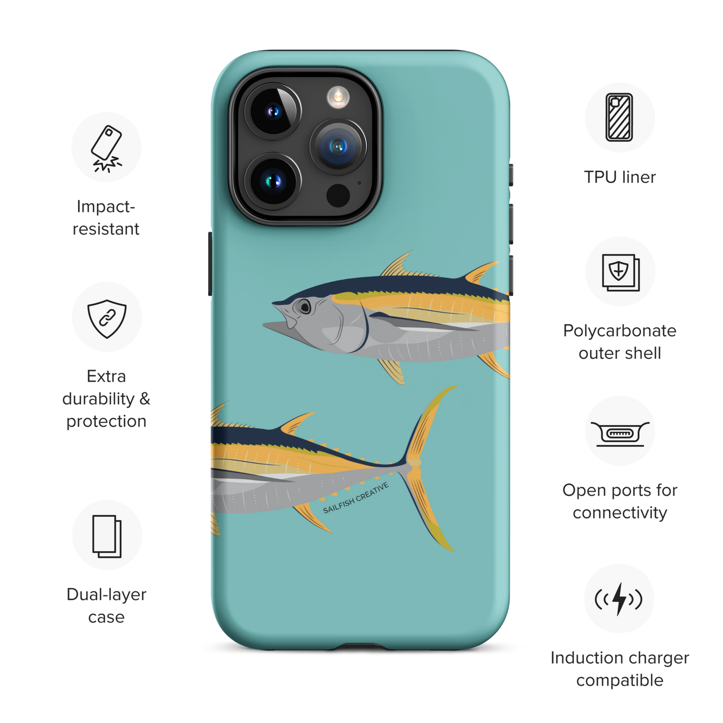 iPhone Tough Phone Case - Tuna Fish - Sailfish Creative