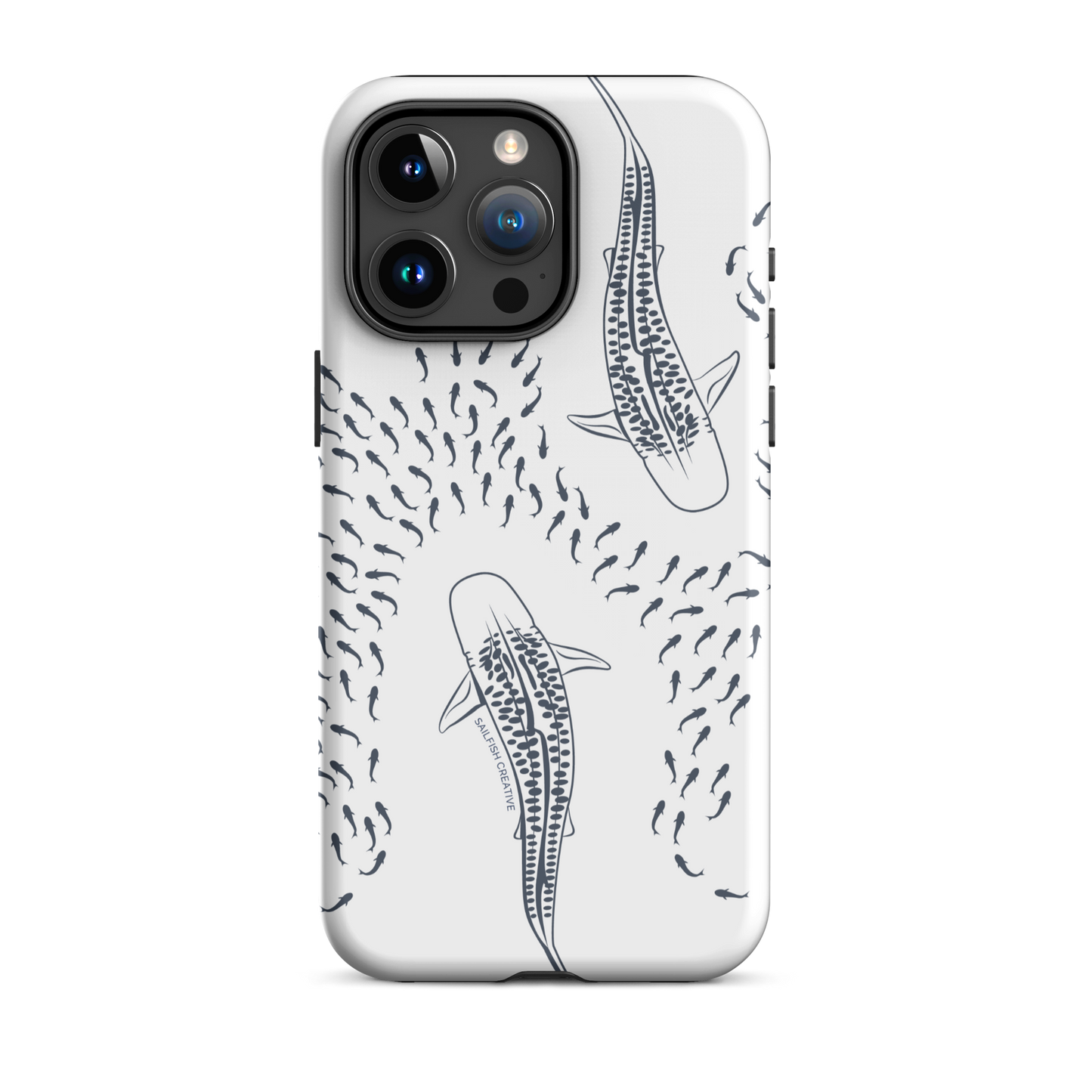 iPhone Tough Phone Case - Tiger Sharks Outline - Sailfish Creative