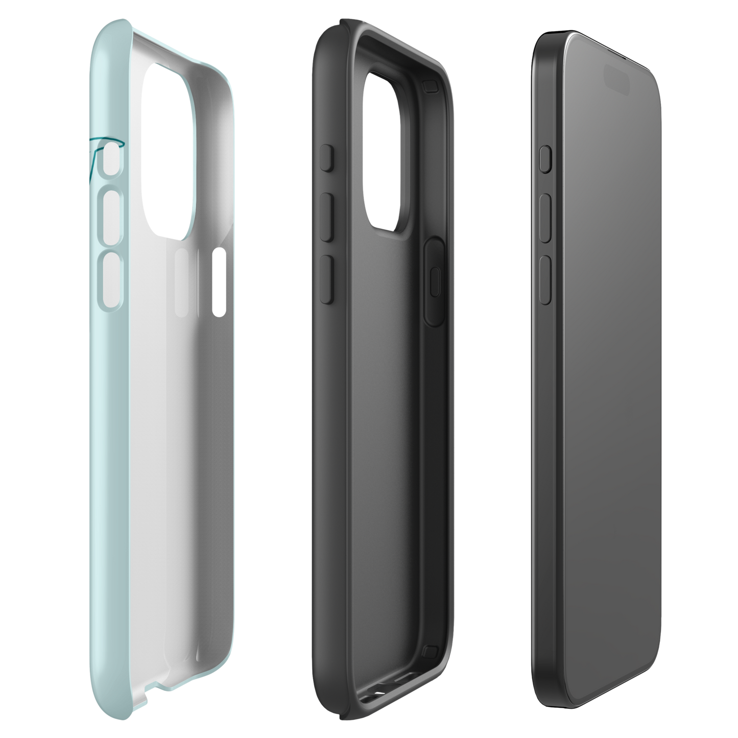 iPhone Phone Case - Whale Sharks Outline Teal