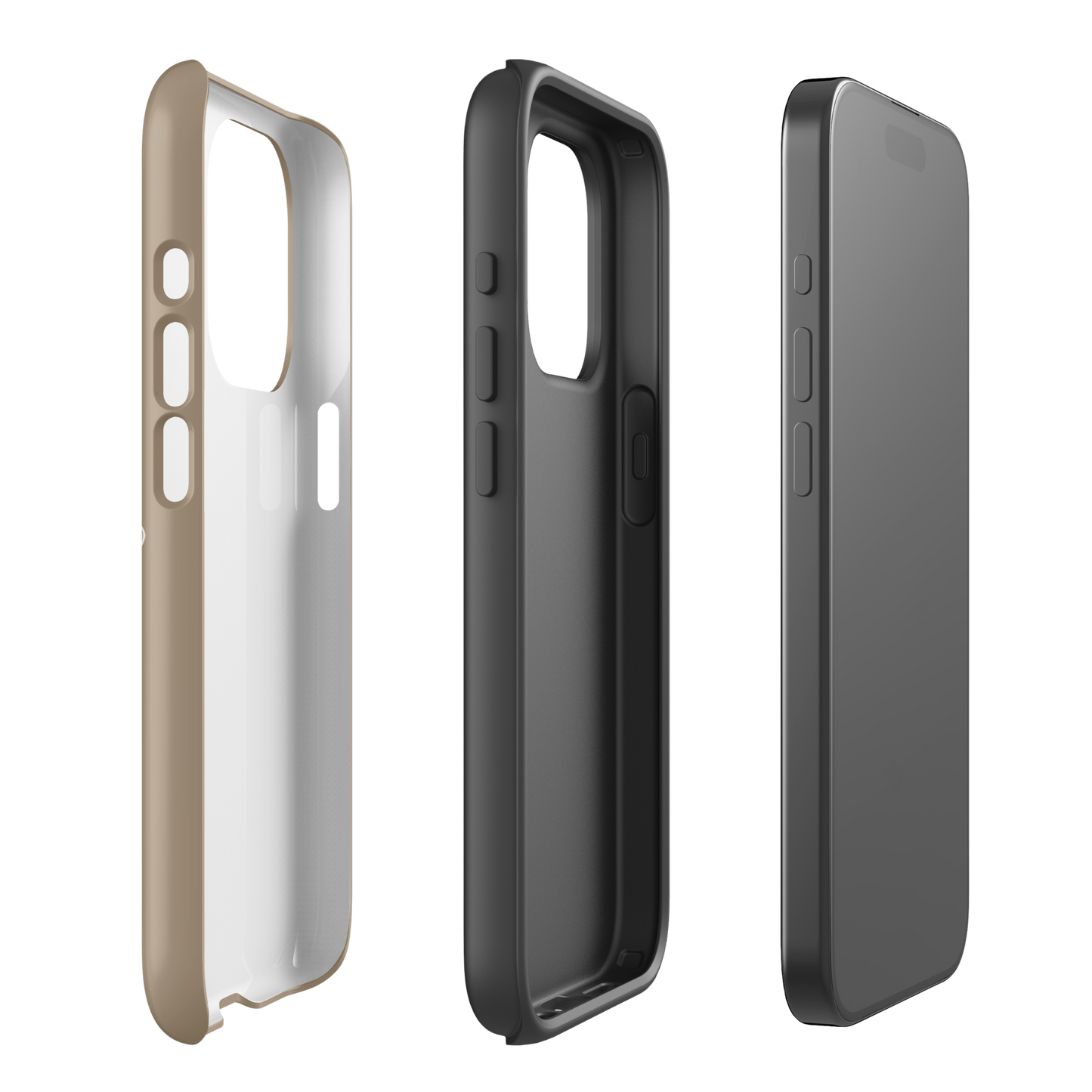 iPhone Tough Phone Case - Turtle Hatchlings Outline Natural - Sailfish Creative