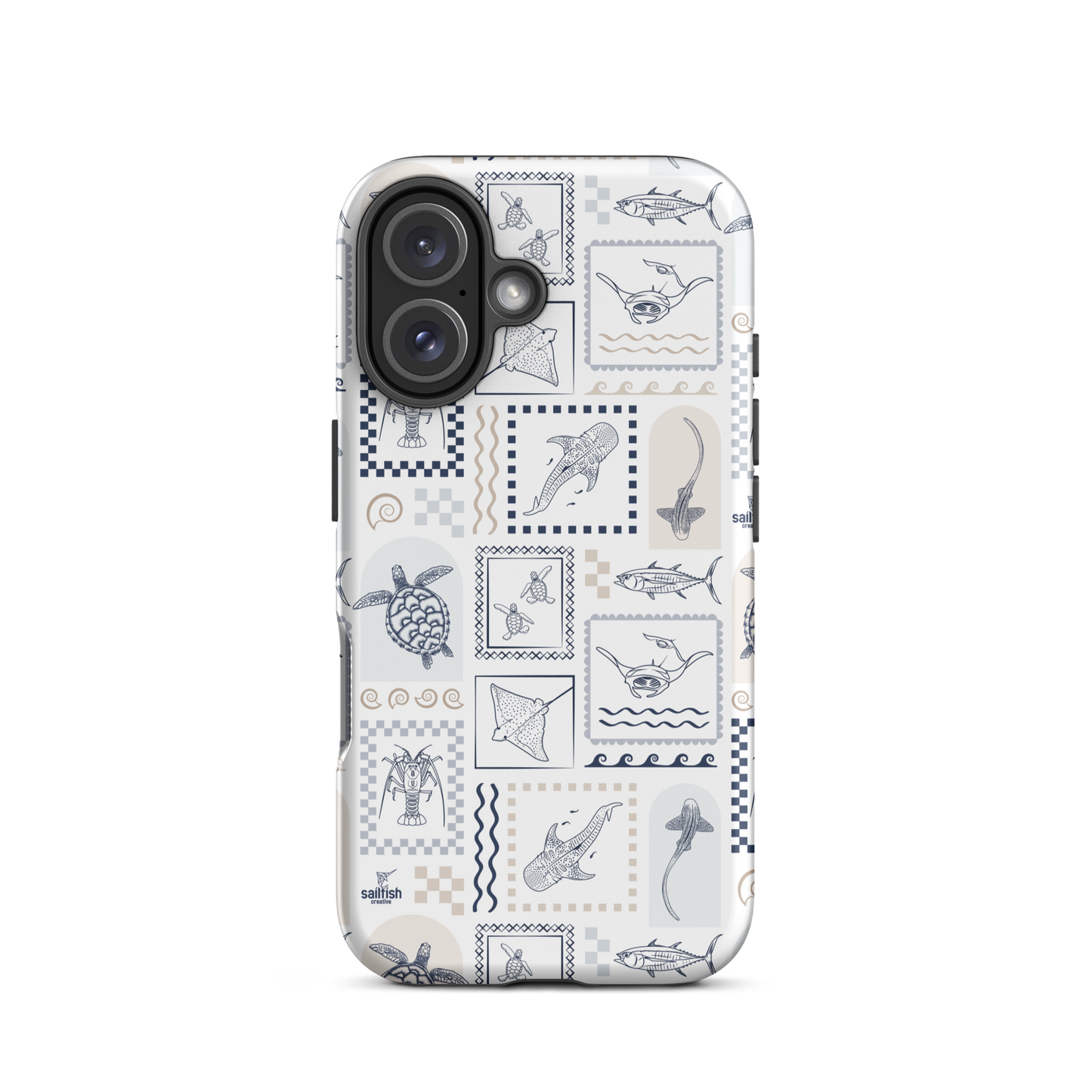 iPhone Tough Phone Case - Arches Print Beige