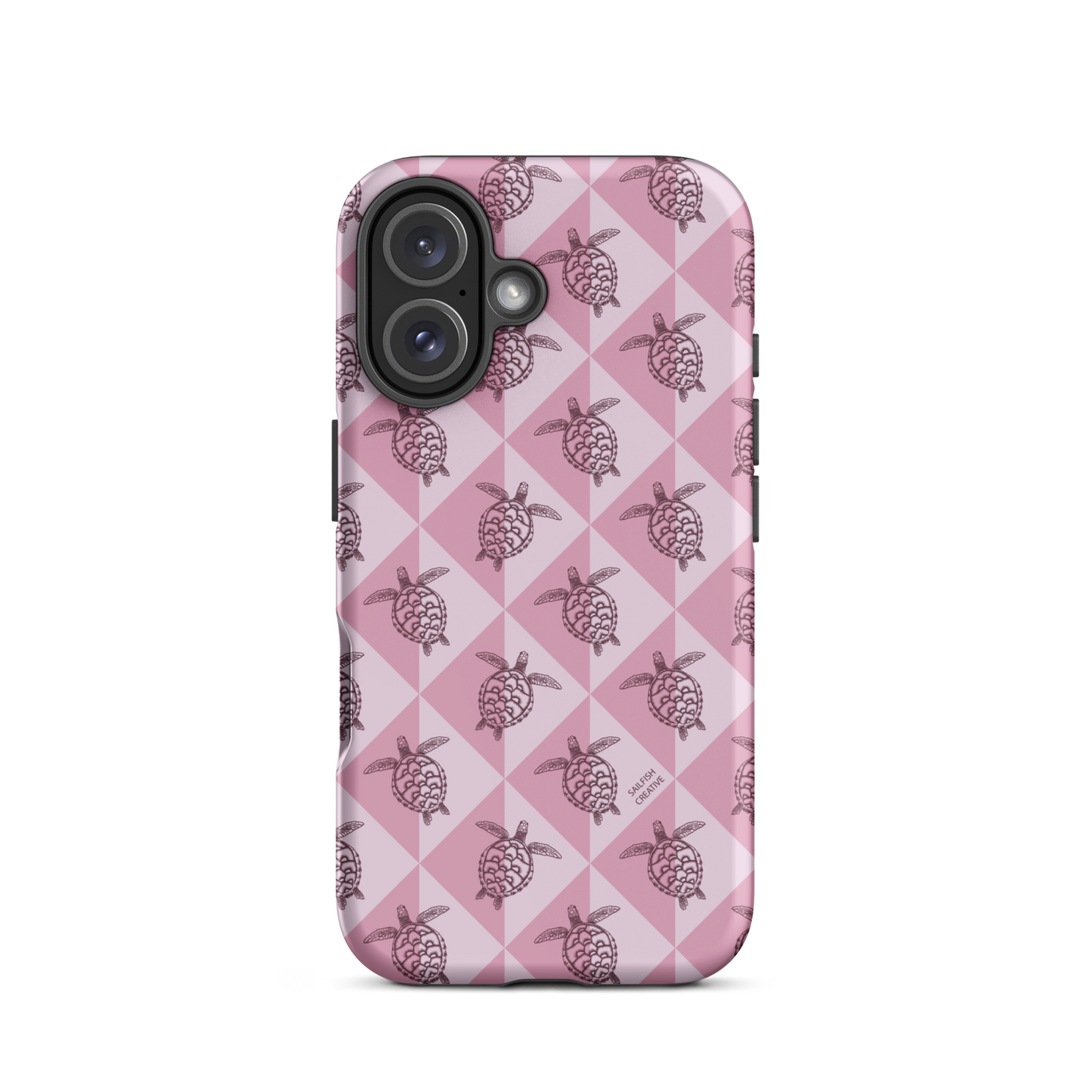 iPhone Tough Phone Case - Turtle Diamonds Orchid