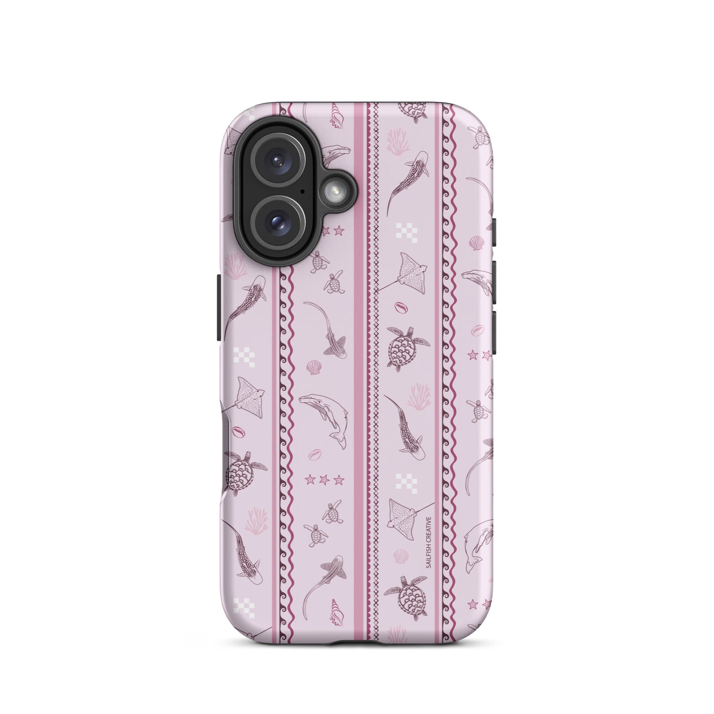 iPhone Tough Phone Case - Candy Stripes Orchid