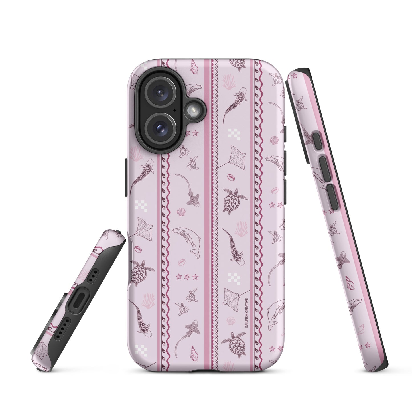 iPhone Tough Phone Case - Candy Stripes Orchid