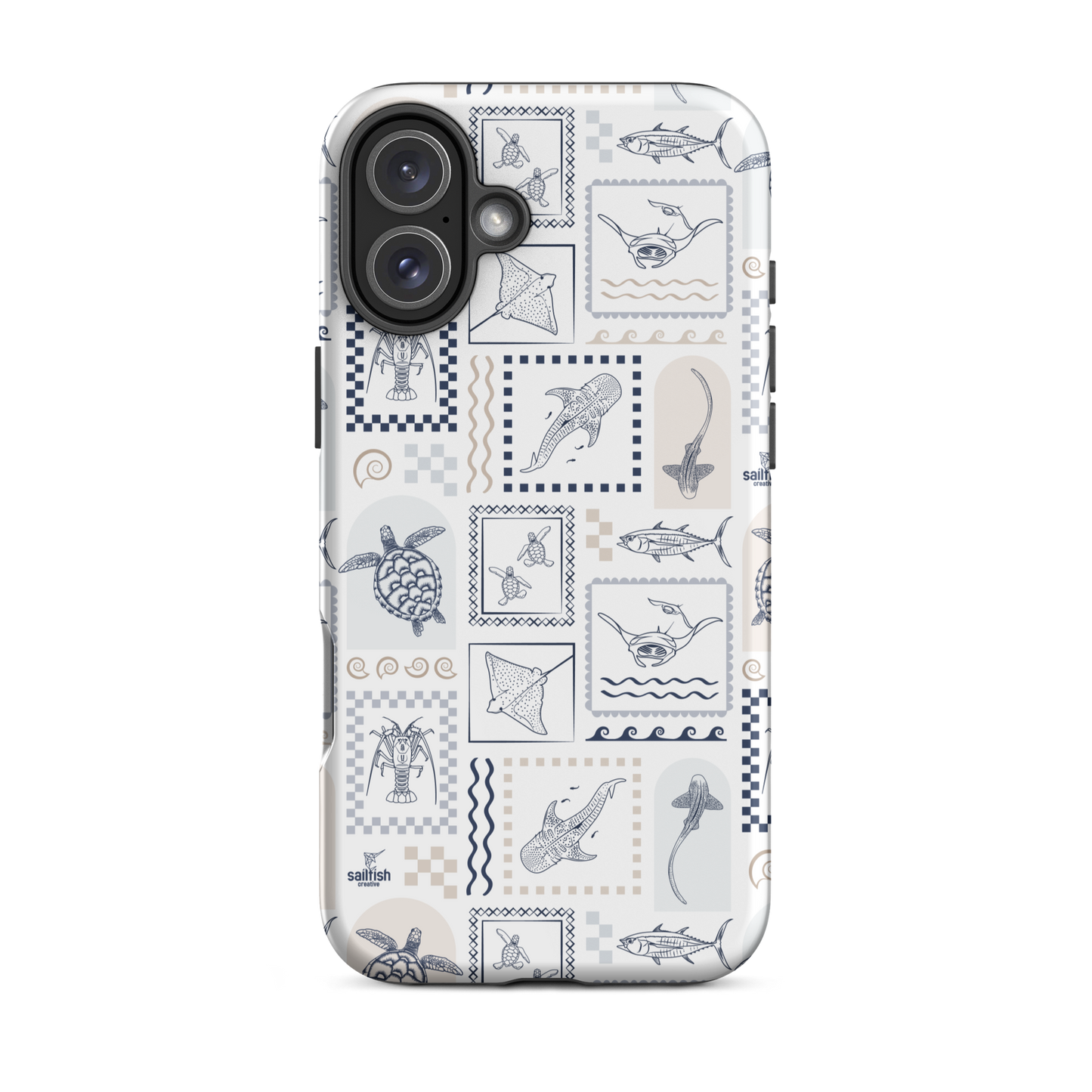iPhone Tough Phone Case - Arches Print Beige