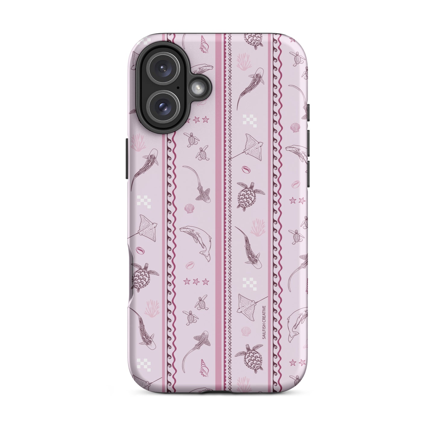 iPhone Tough Phone Case - Candy Stripes Orchid
