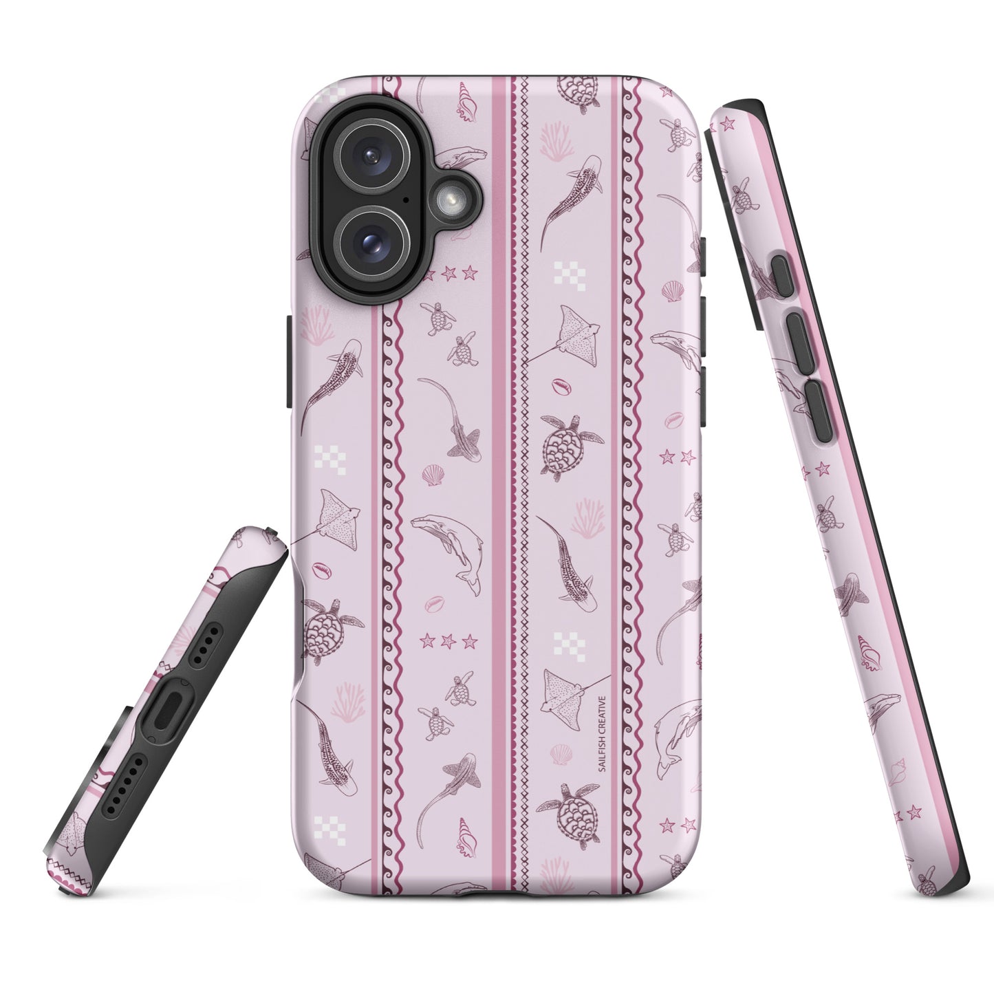 iPhone Tough Phone Case - Candy Stripes Orchid
