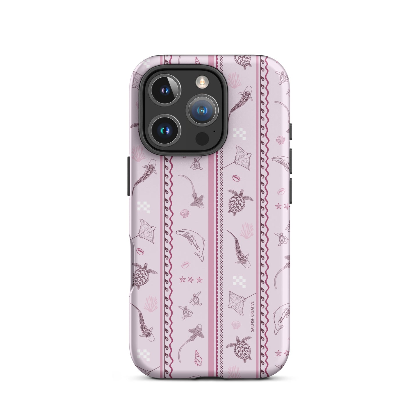 iPhone Tough Phone Case - Candy Stripes Orchid