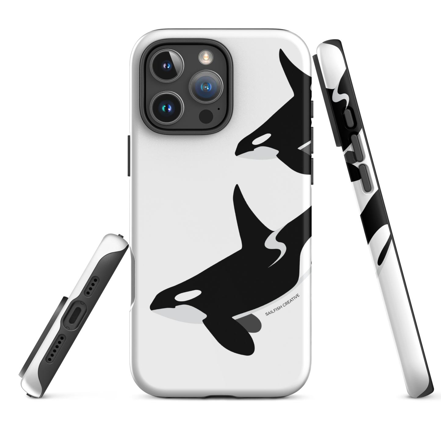 iPhone Tough Phone Case - Orca Killer Whale White - Sailfish Creative