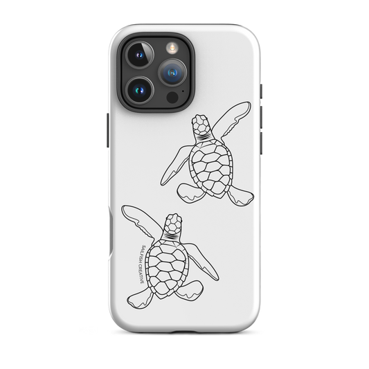 iPhone Tough Phone Case - Turtle Hatchlings Outline - Sailfish Creative