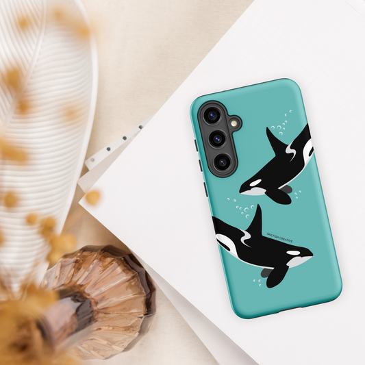 Samsung Phone Case - Orcas Blue
