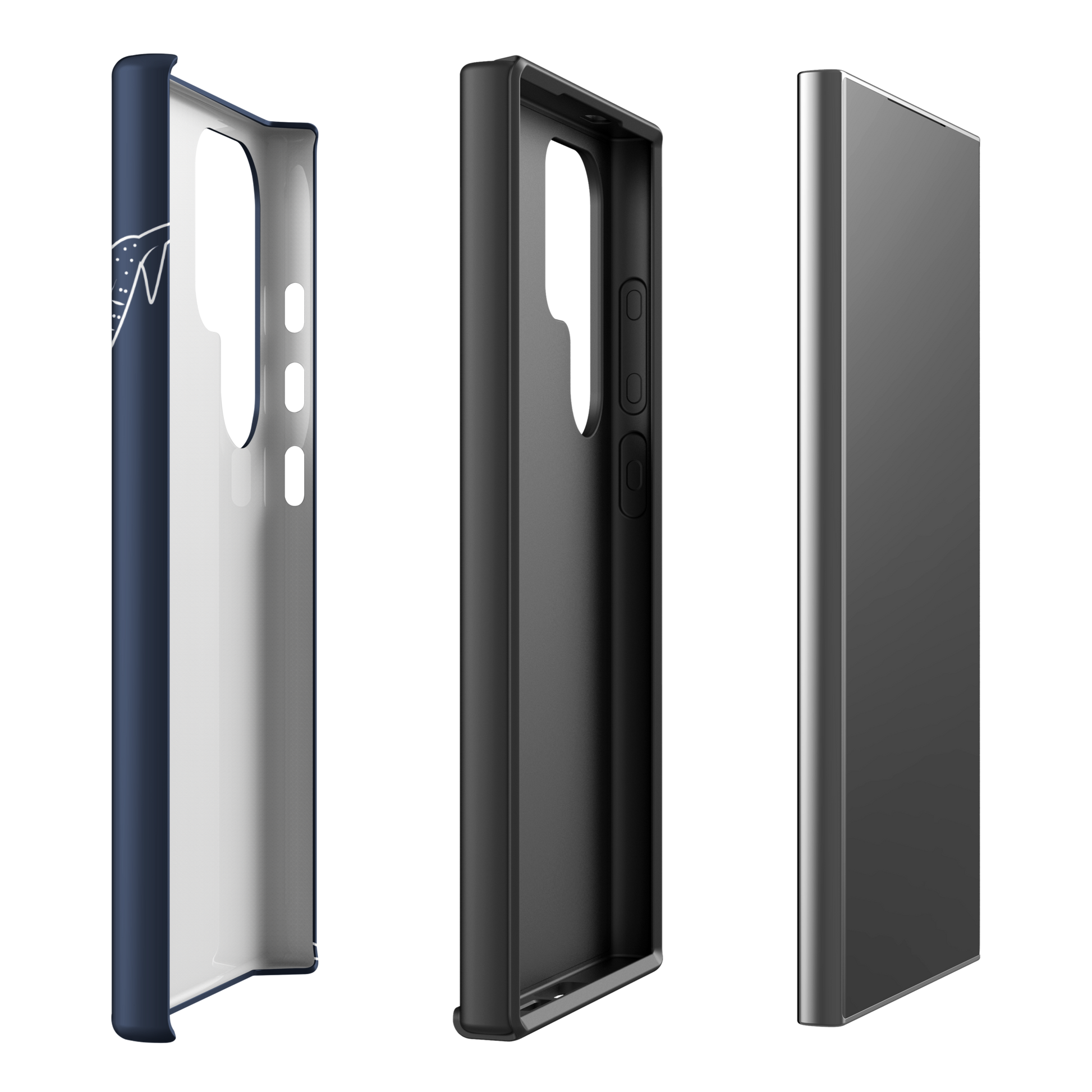 Samsung Tough Case - Whale Sharks Outline Navy - Sailfish Creative