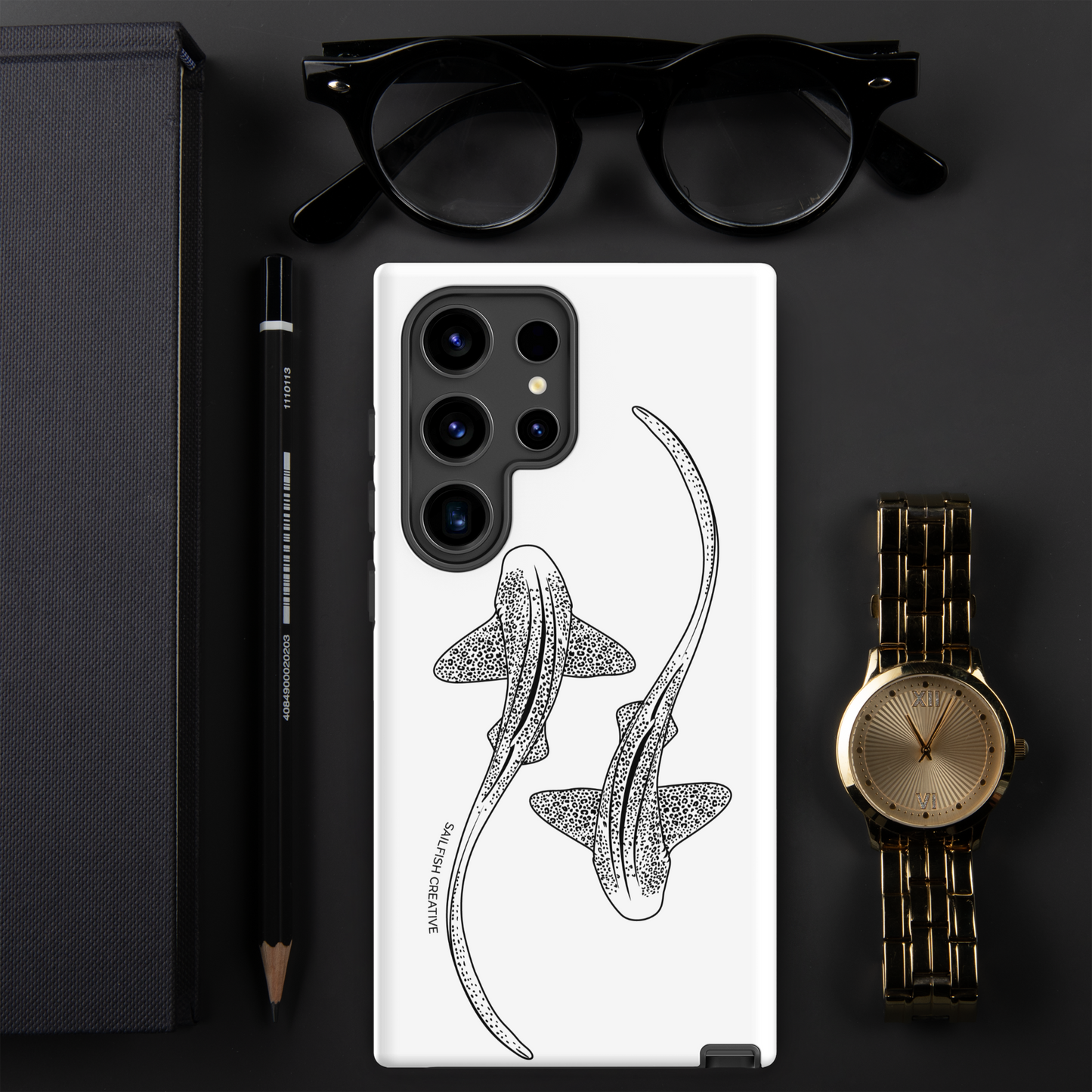 Samsung Tough Case - Leopard Sharks Outline - Sailfish Creative