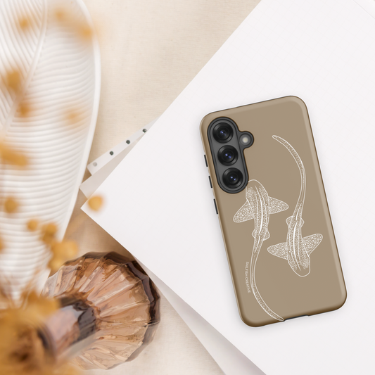 Samsung Phone Case - Leopard Sharks Outline Natural