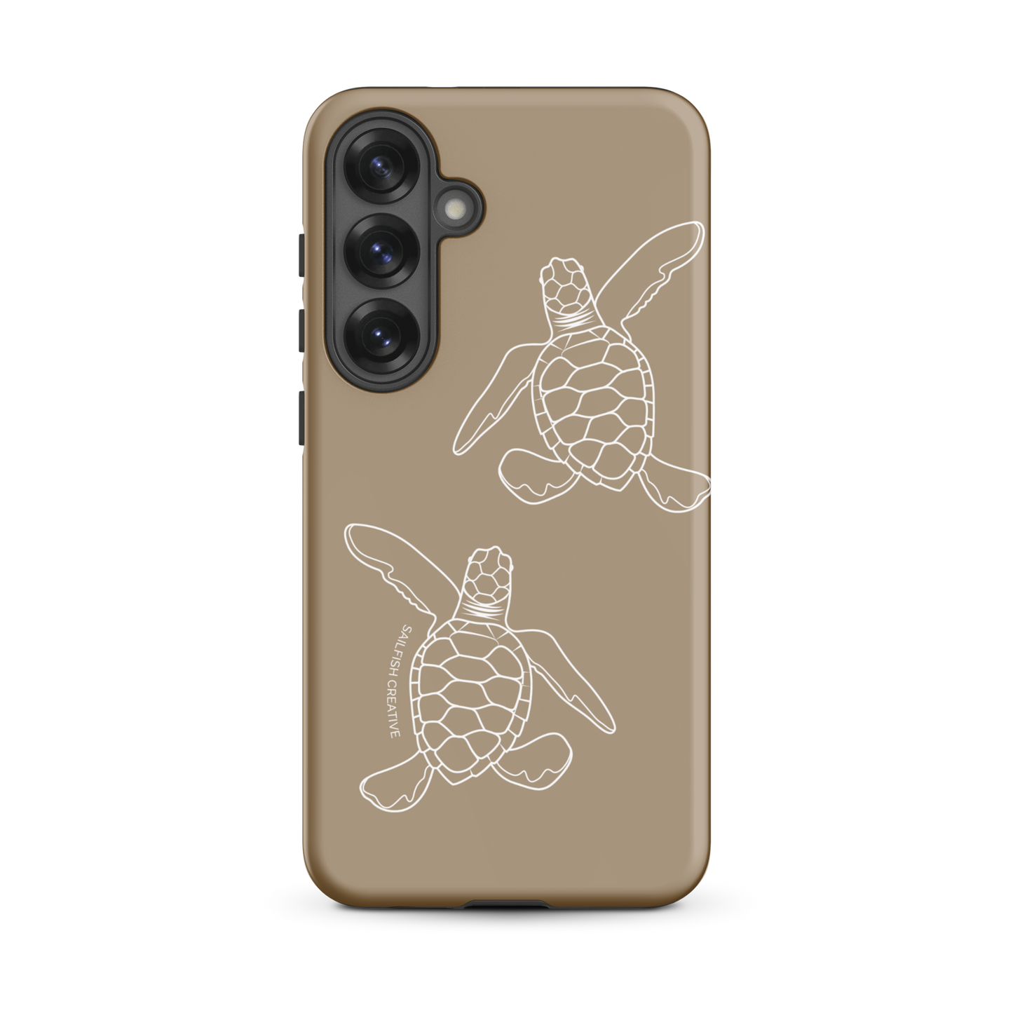 Samsung Tough Case - Turtle Hatchlings Outline Natural