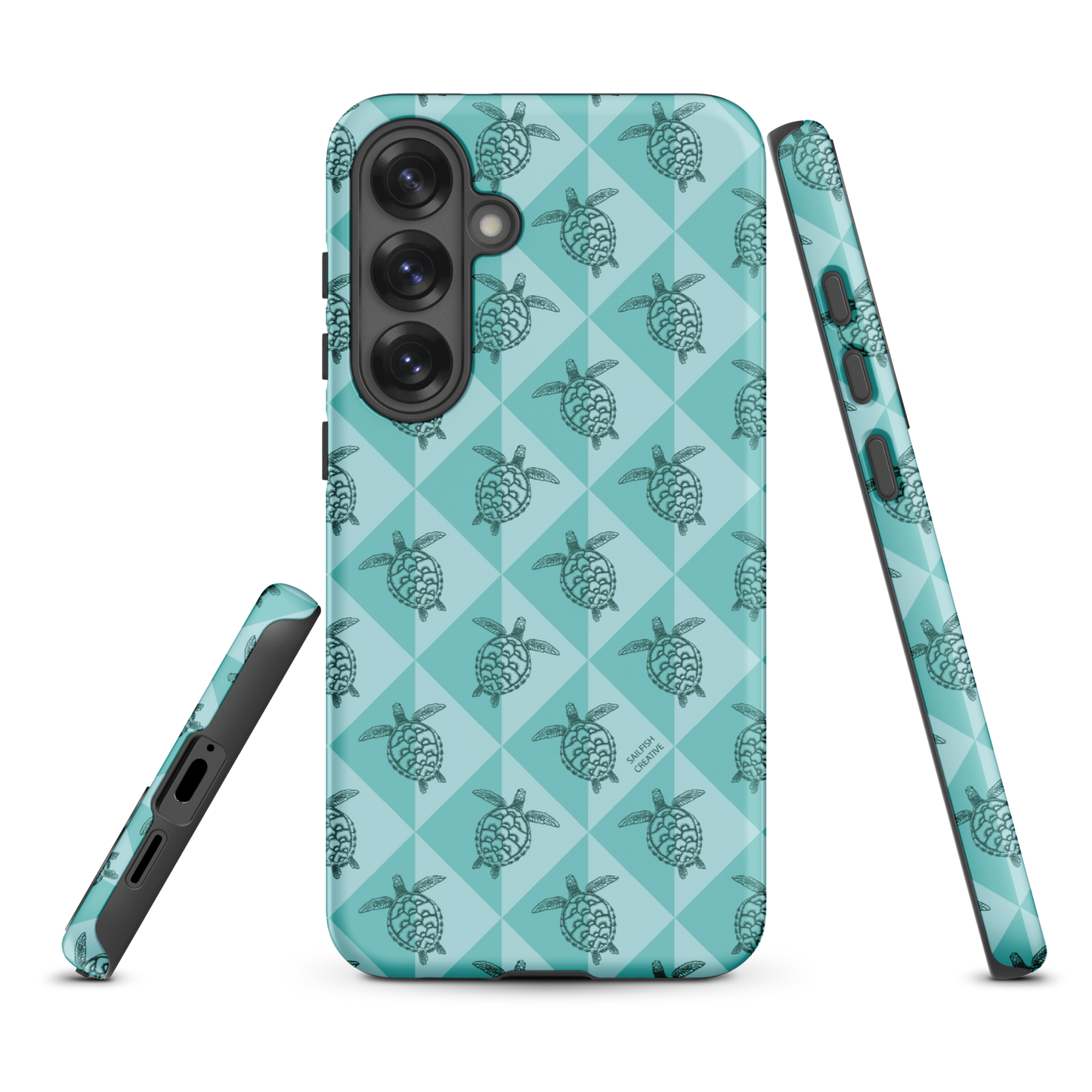 Samsung Phone Case - Turtle Diamonds Teal