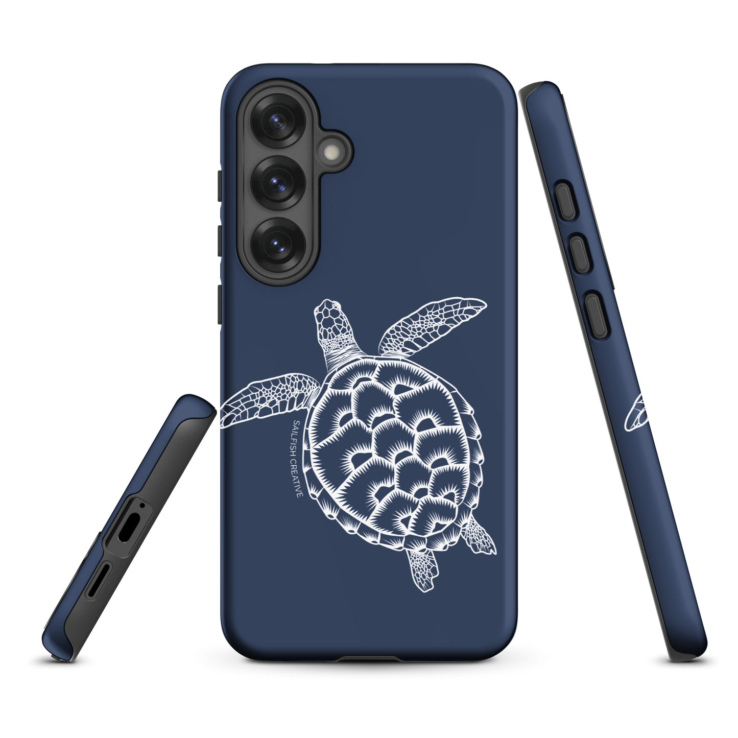Samsung Phone Case - Turtle Outline Navy