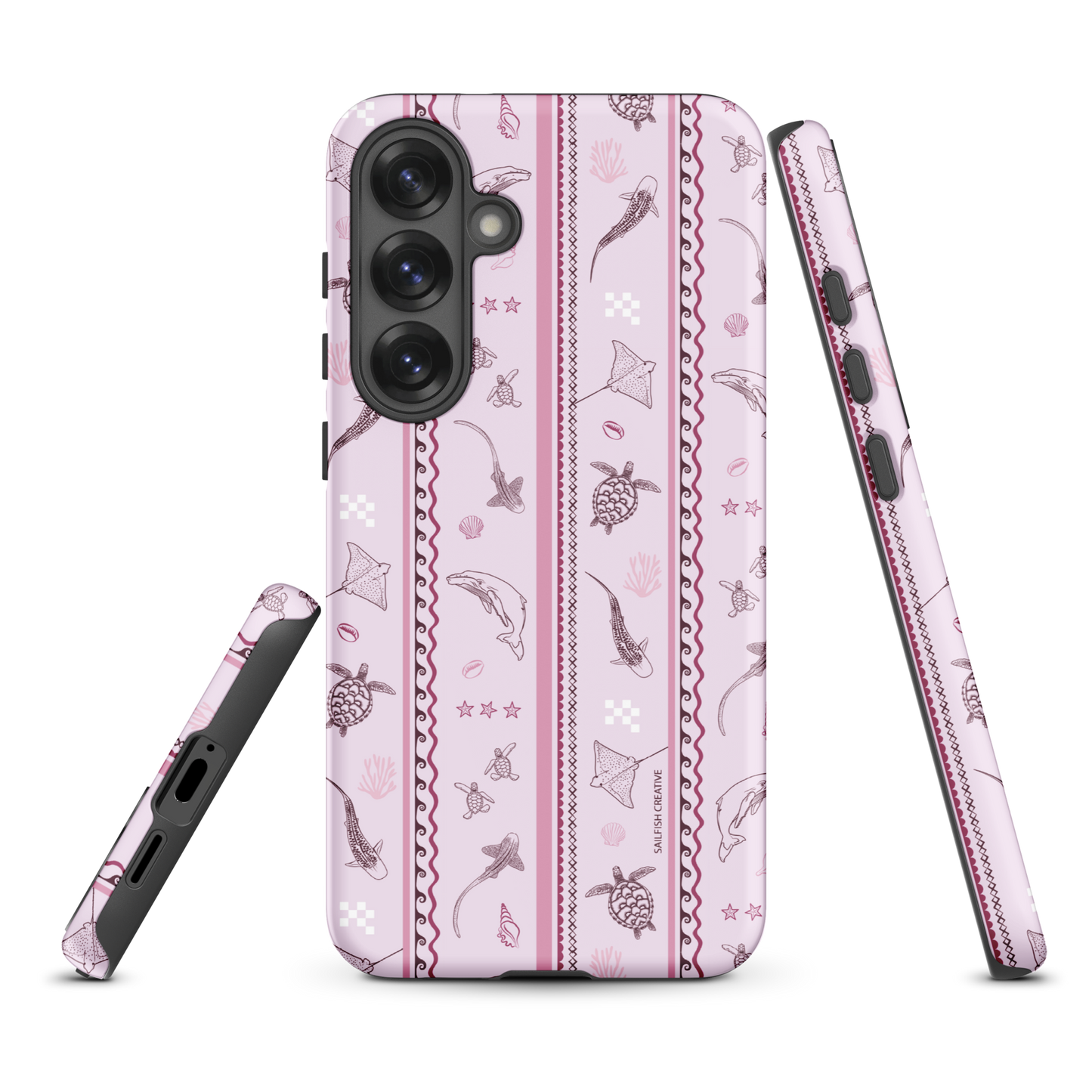 Samsung Phone Case - Orchid Candy Stripes