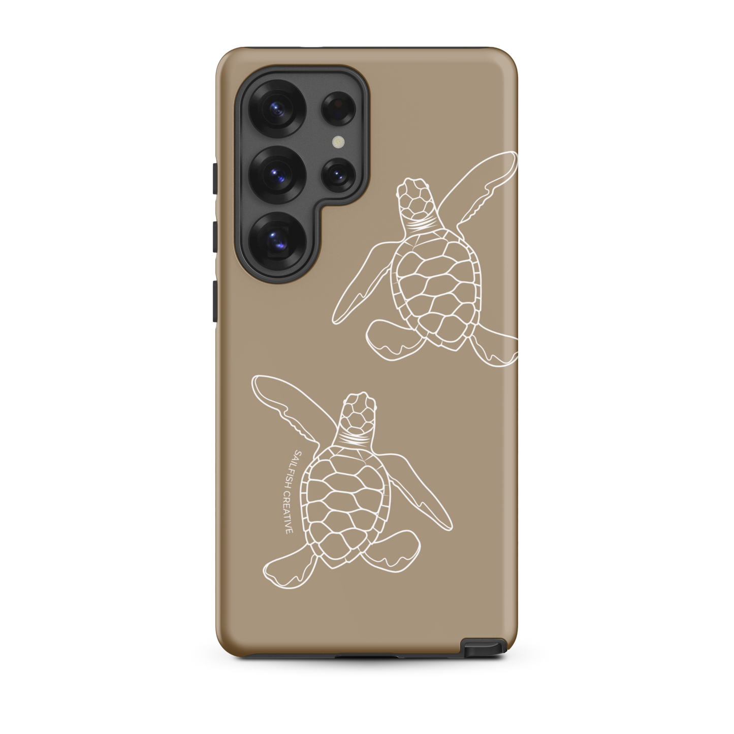 Samsung Tough Case - Turtle Hatchlings Outline Natural