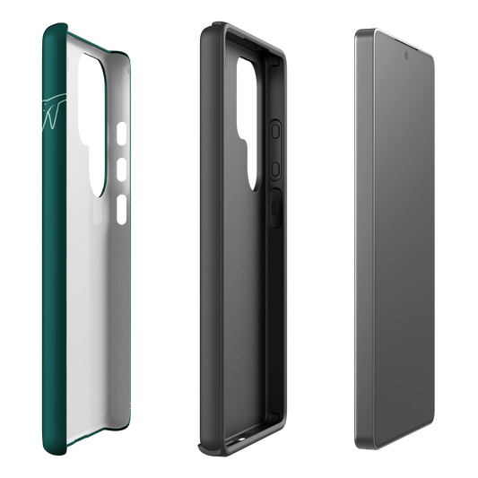 Samsung Phone Case - Whale Sharks Outline Emerald