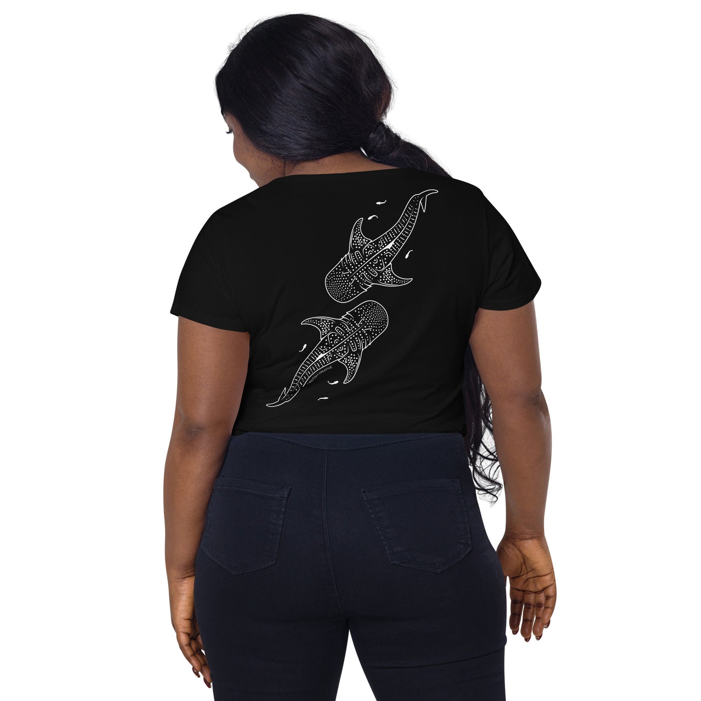 Whale Sharks Line Art - Women's Scoop Neck T-Shirt - Sailfish Creative