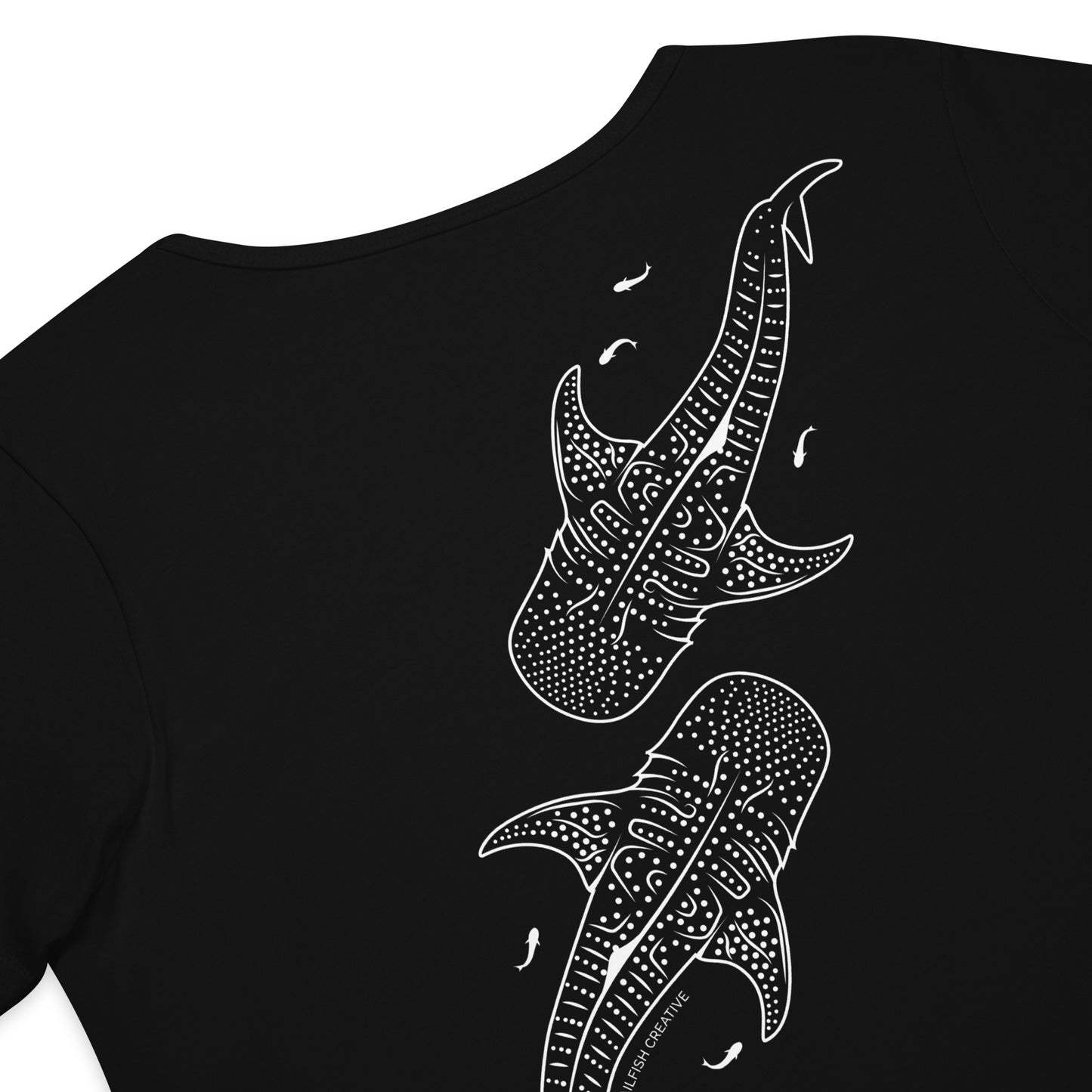 Whale Sharks Line Art - Women's Scoop Neck T-Shirt - Sailfish Creative