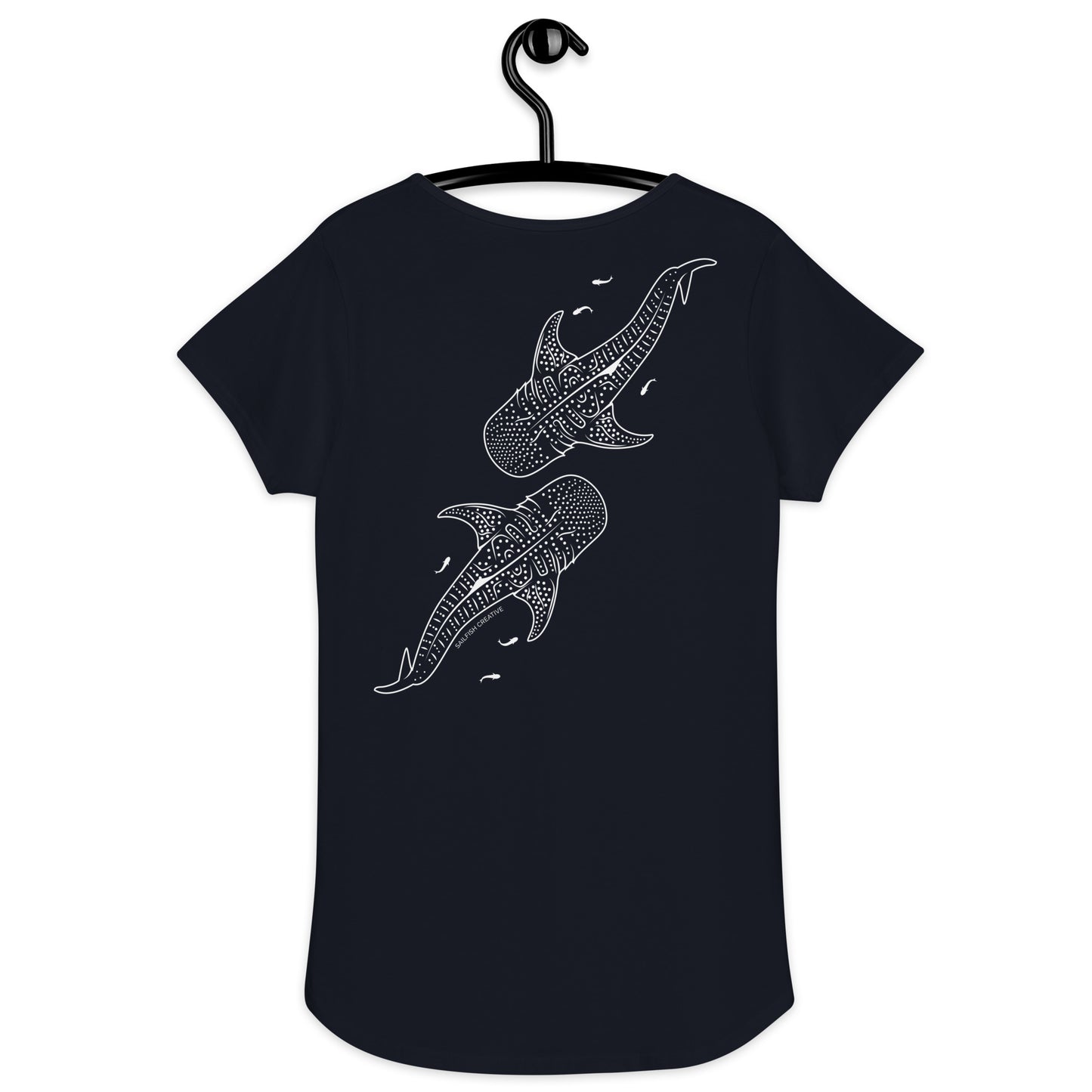 Whale Sharks Line Art - Women's Scoop Neck T-Shirt - Sailfish Creative