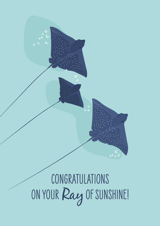 Baby Card - Spotted Eagle Rays - Sailfish Creative