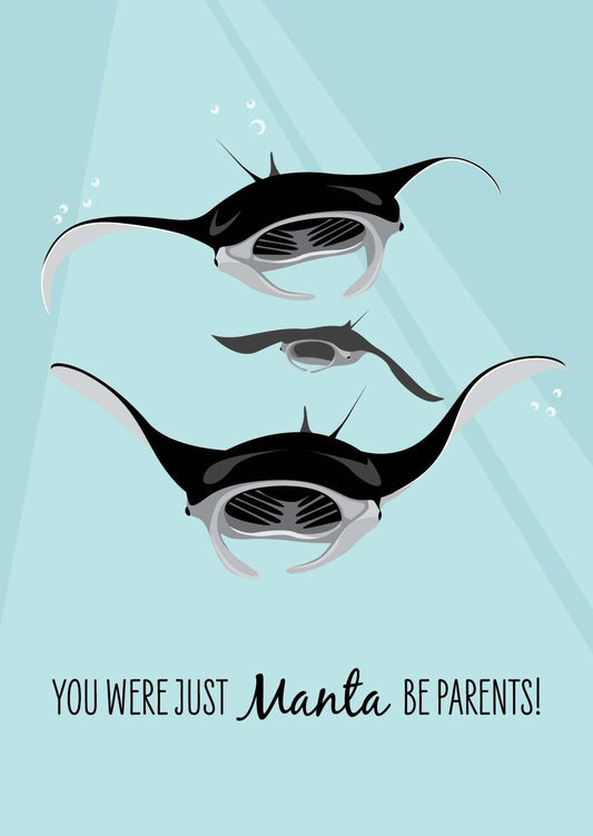 Baby Card - Mantarays - Sailfish Creative