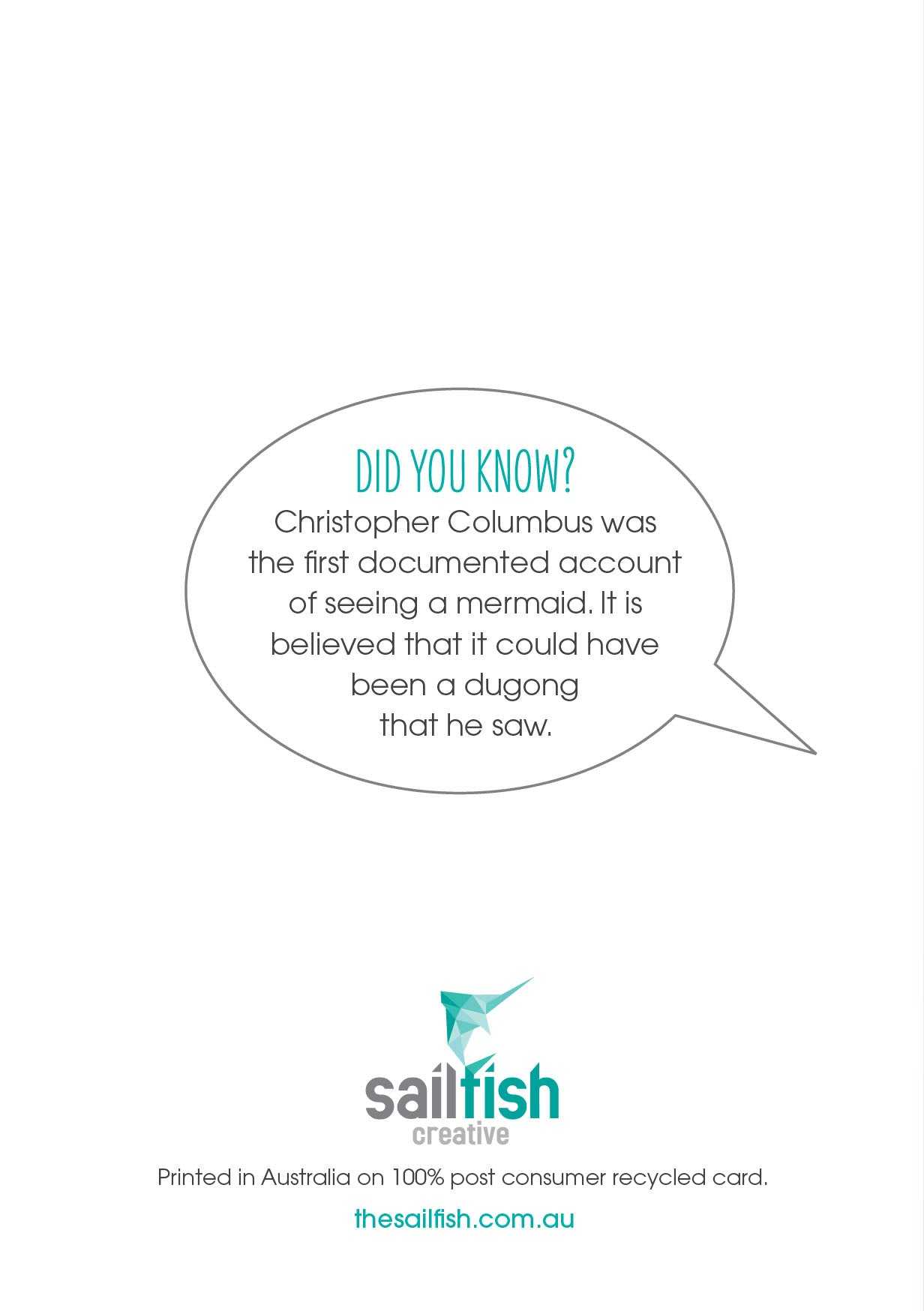 Baby Card - Mermaid - Sailfish Creative