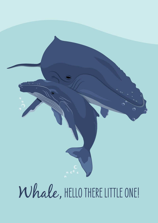 Baby Card - Humpback Whales - Sailfish Creative