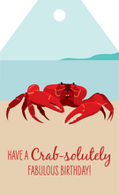 Load image into Gallery viewer, Birthday Gift Tag - Red Crab