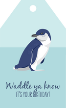 Load image into Gallery viewer, Birthday Gift Tag - Little Blue Penguin