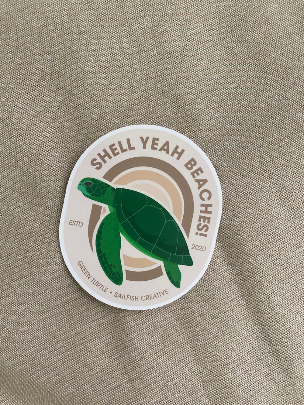 Sticker - Green Turtle Pun - Sailfish Creative